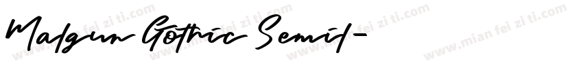 Malgun Gothic Semil字体转换